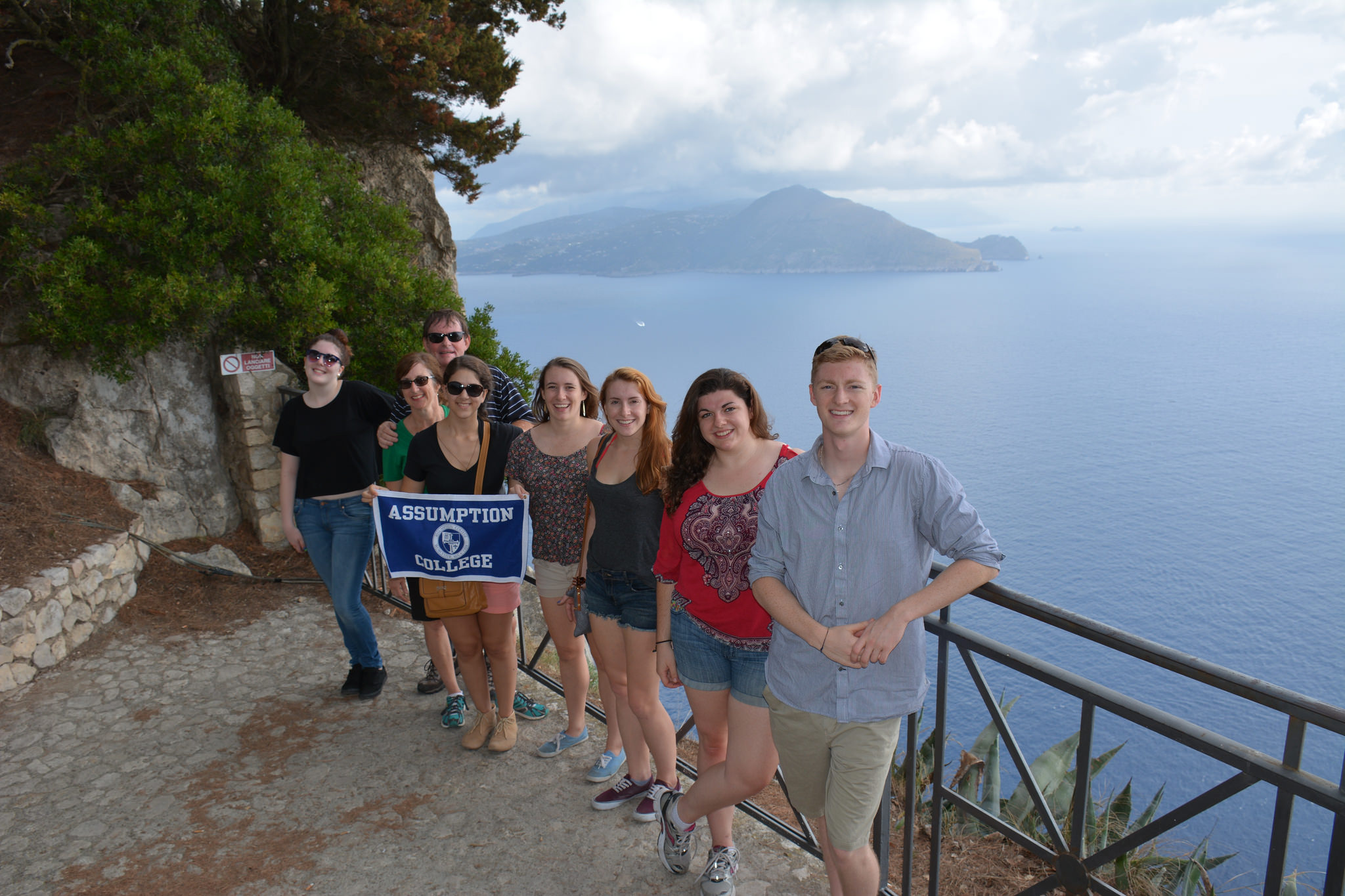 Assumption students studying in Rome on one of many excursions throughout Italy.