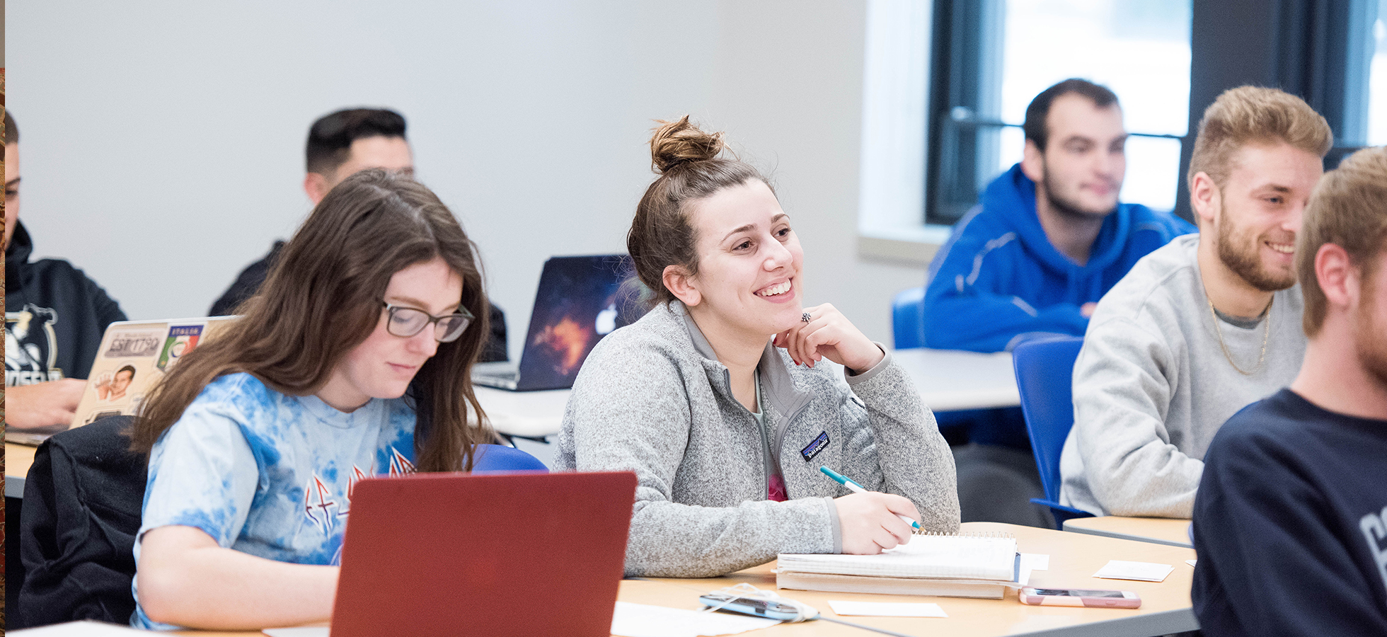 Assumption students learning in a math class.