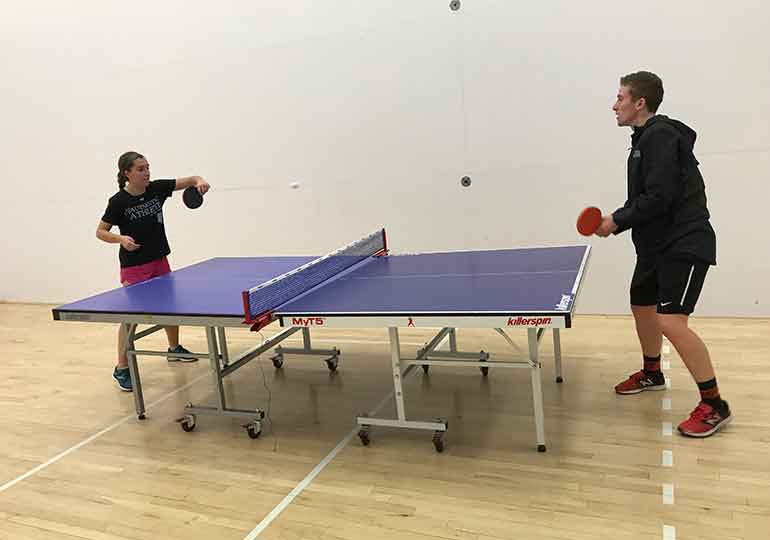 sartah playing ping pong