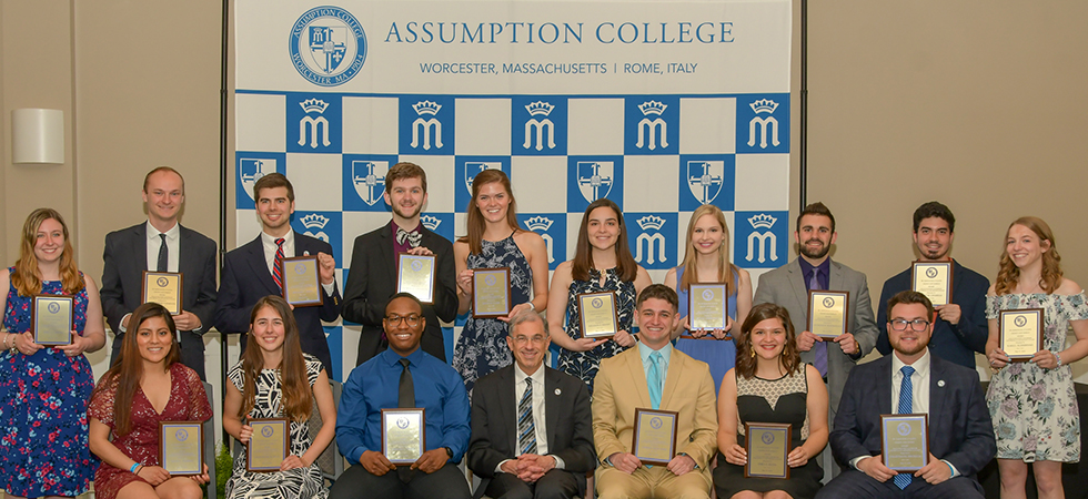 Students at the Crown and Shield Ceremony