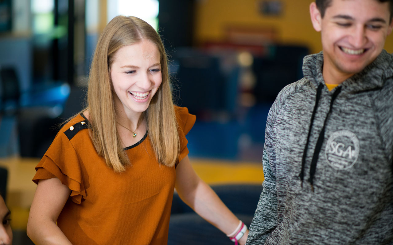 Students smiling