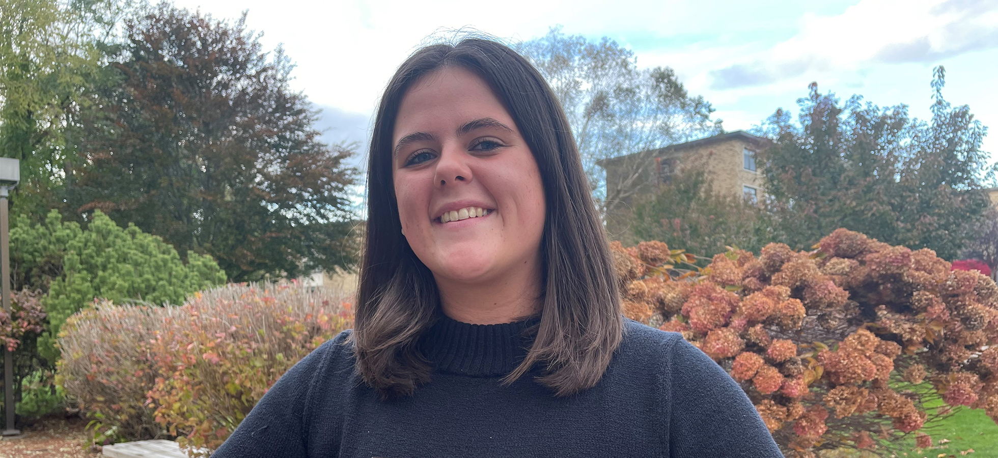 Assumption student Mackenzie Drew ’22 who was recognized with the Ken Bedini Student Leadership Award from The National Association for Campus Activities (NACA)