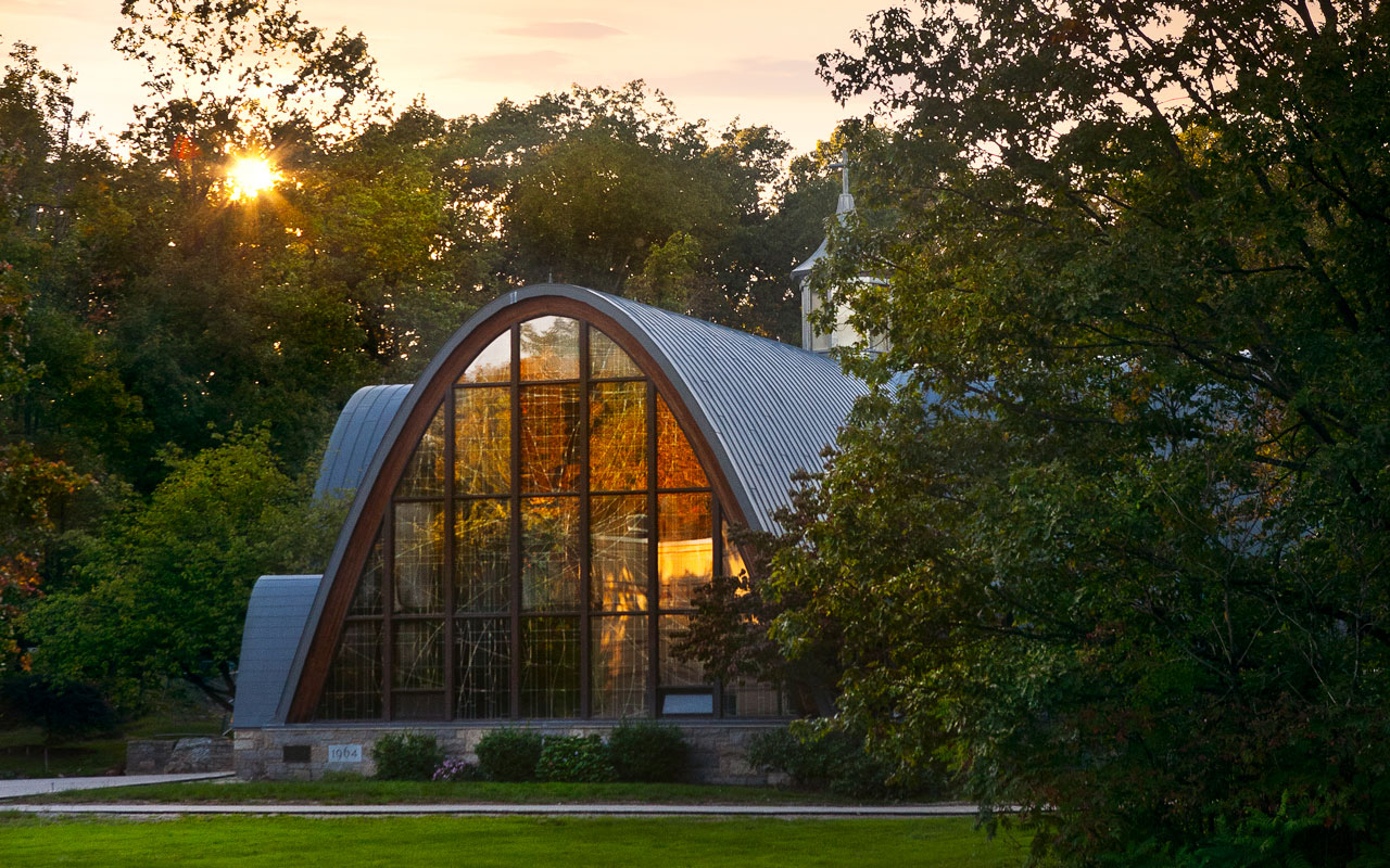 Chapel of the Holy Spirit at sunset