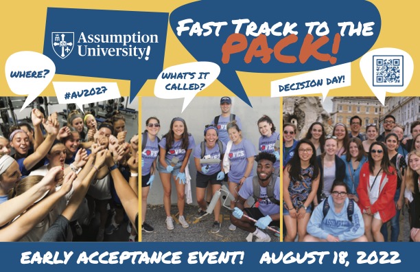 Fast Track to the Pack early acceptance event at Assumption