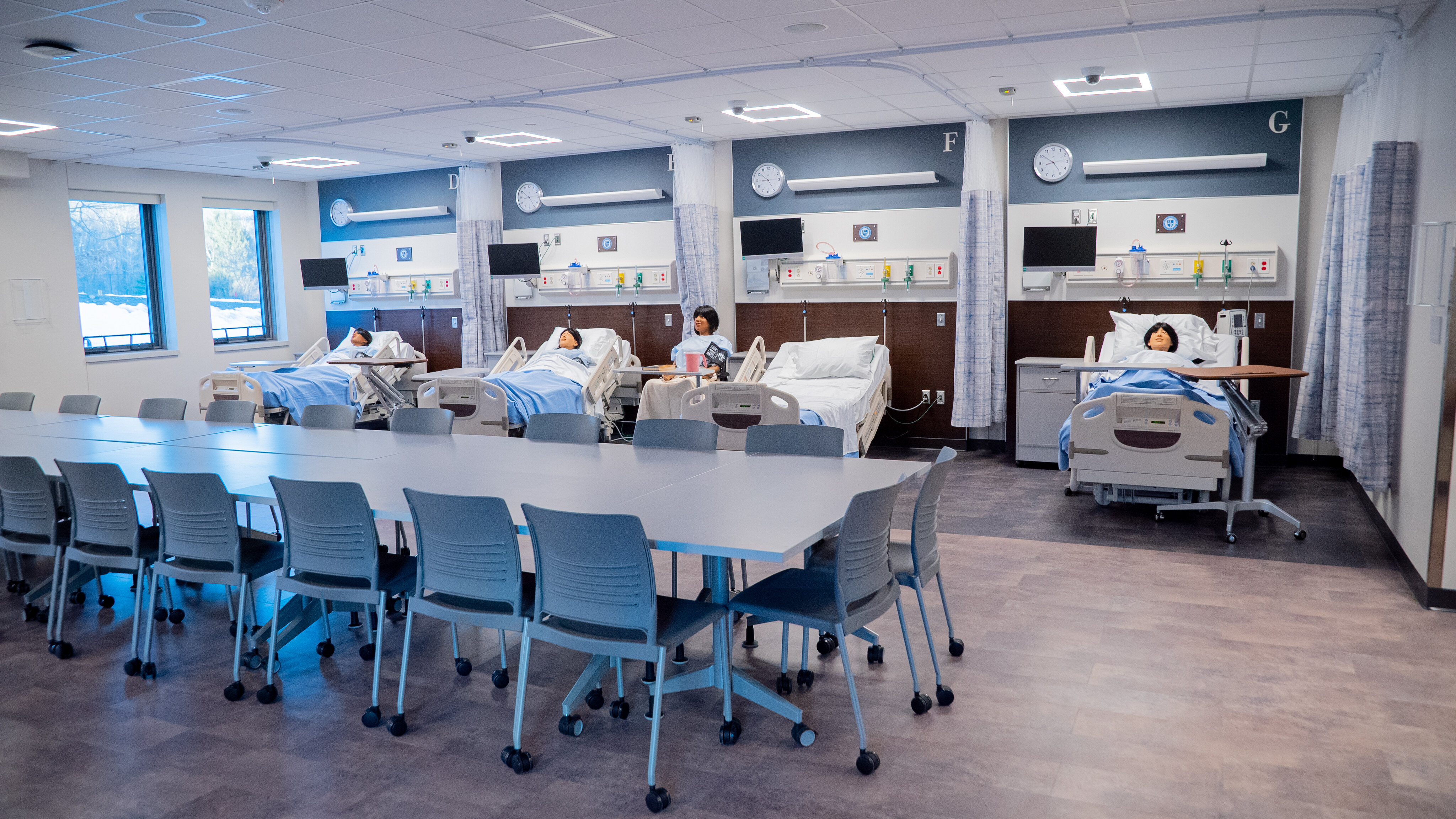 Simulaiton lab in the Froelich School of Nursing at Assumption University in Worcester, Massachusetts