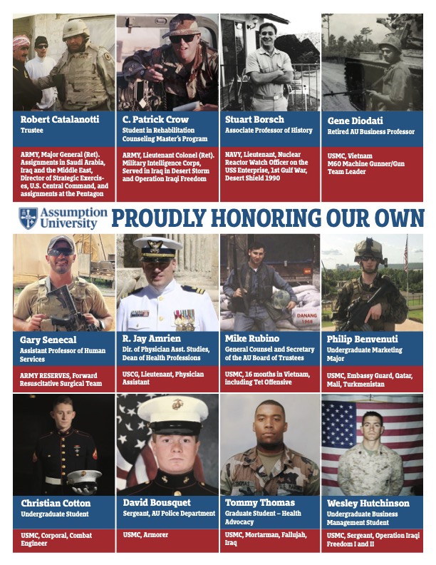 Assumption University honors some of the veterans in our community