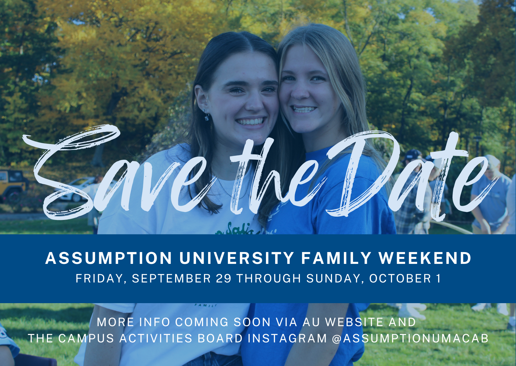 Image graphic for the 2023 Assumption University Family Weekend