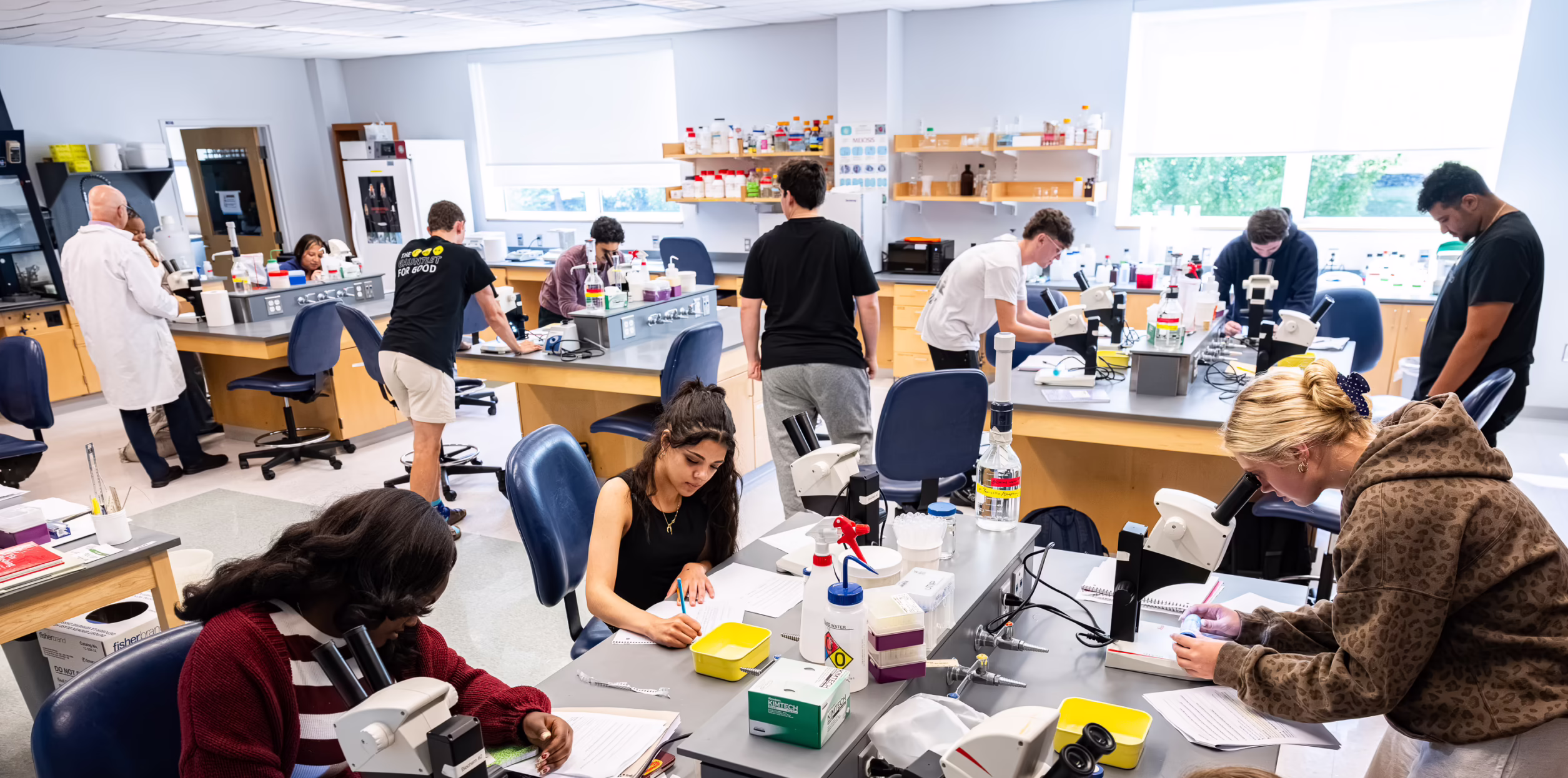 students in lab