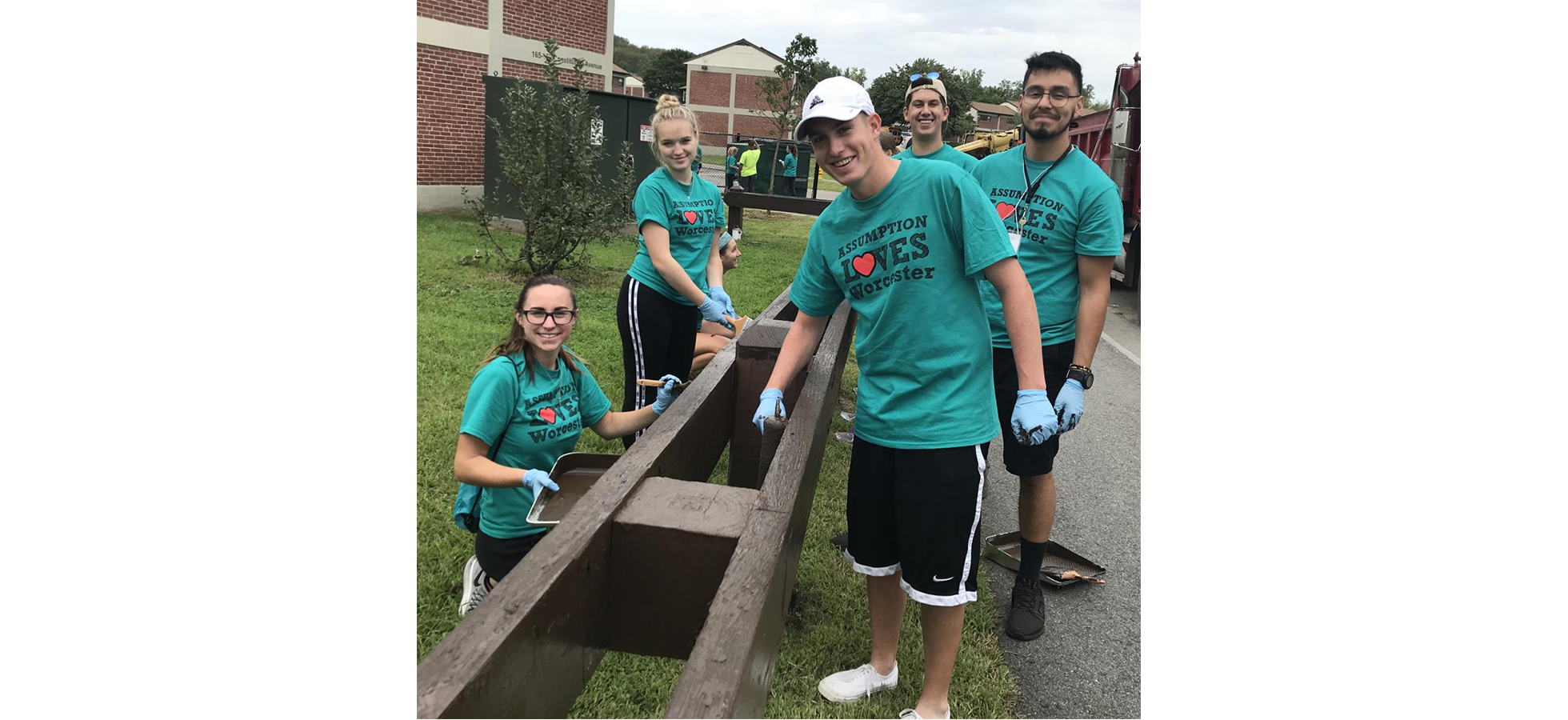 Student Leaders Volunteer During Annual Assumption Loves Worcester Day of Service
