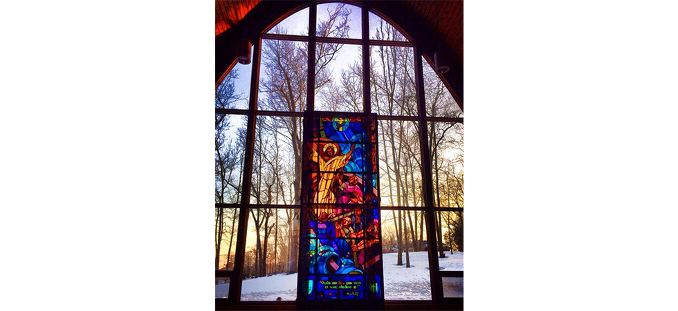 Restored Stained-glass Windows from Former Assumption Prep Campus Dedicated