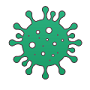 Thumbnail image of a green COVID-19 cell as featured on the Assumption University app