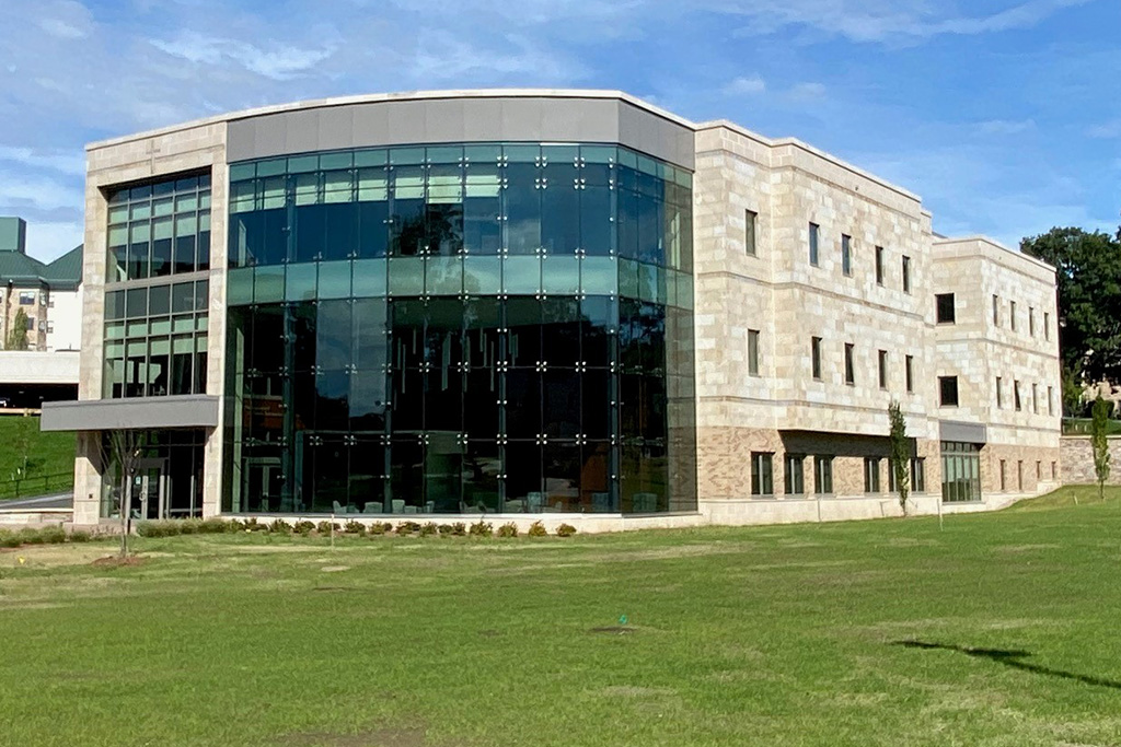 Exterior of the Richard J. and Sophia Catrambone Health Sciences Center at Assumption University in Worcrster, Massachusetts.