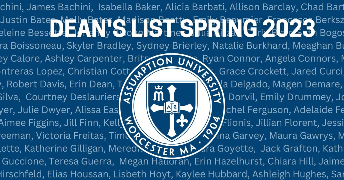 Assumption Students Recognized for Academic Excellence with the Spring