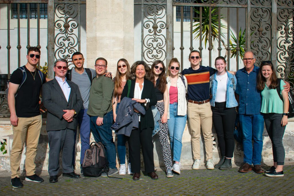 Group of Assumption students and faculty in Rome