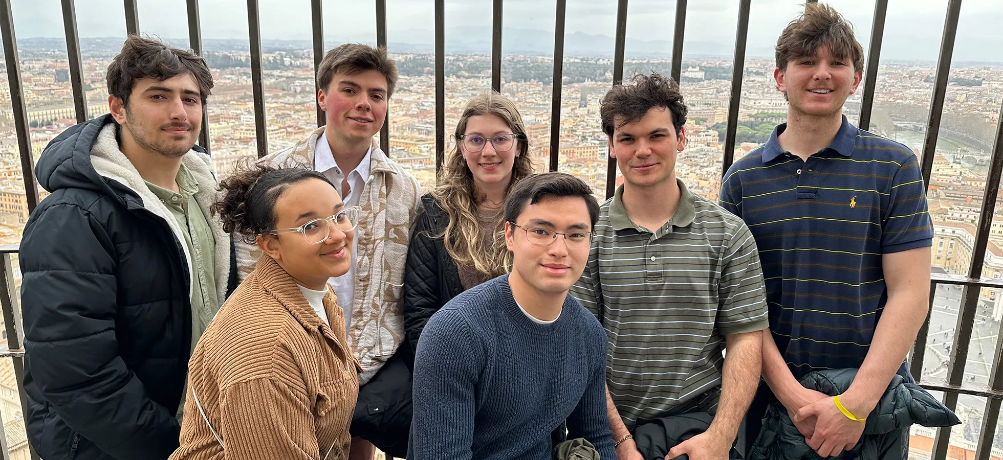 Students studying at Assumption’s Rome Campus this spring semester had the experience of a lifetime last Friday, March 8, when Pope Francis visited the campus’ local parish, the Church of San Pio V.