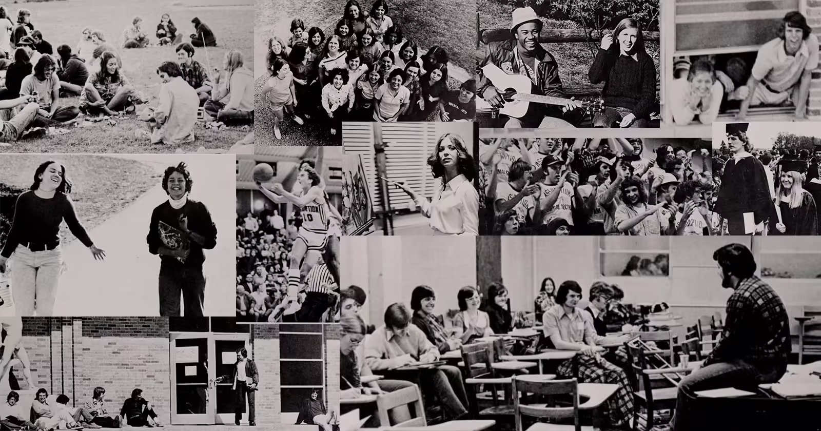 assumption college class of 1975 yearbook collage