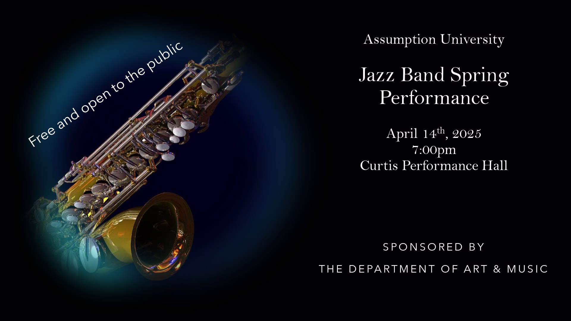 Jazz band spring 2025 flyer
