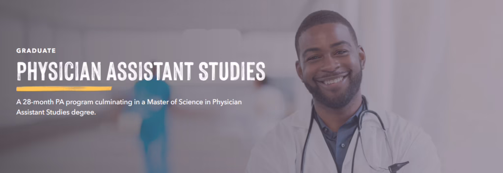banner for Physician Assistant Studies page