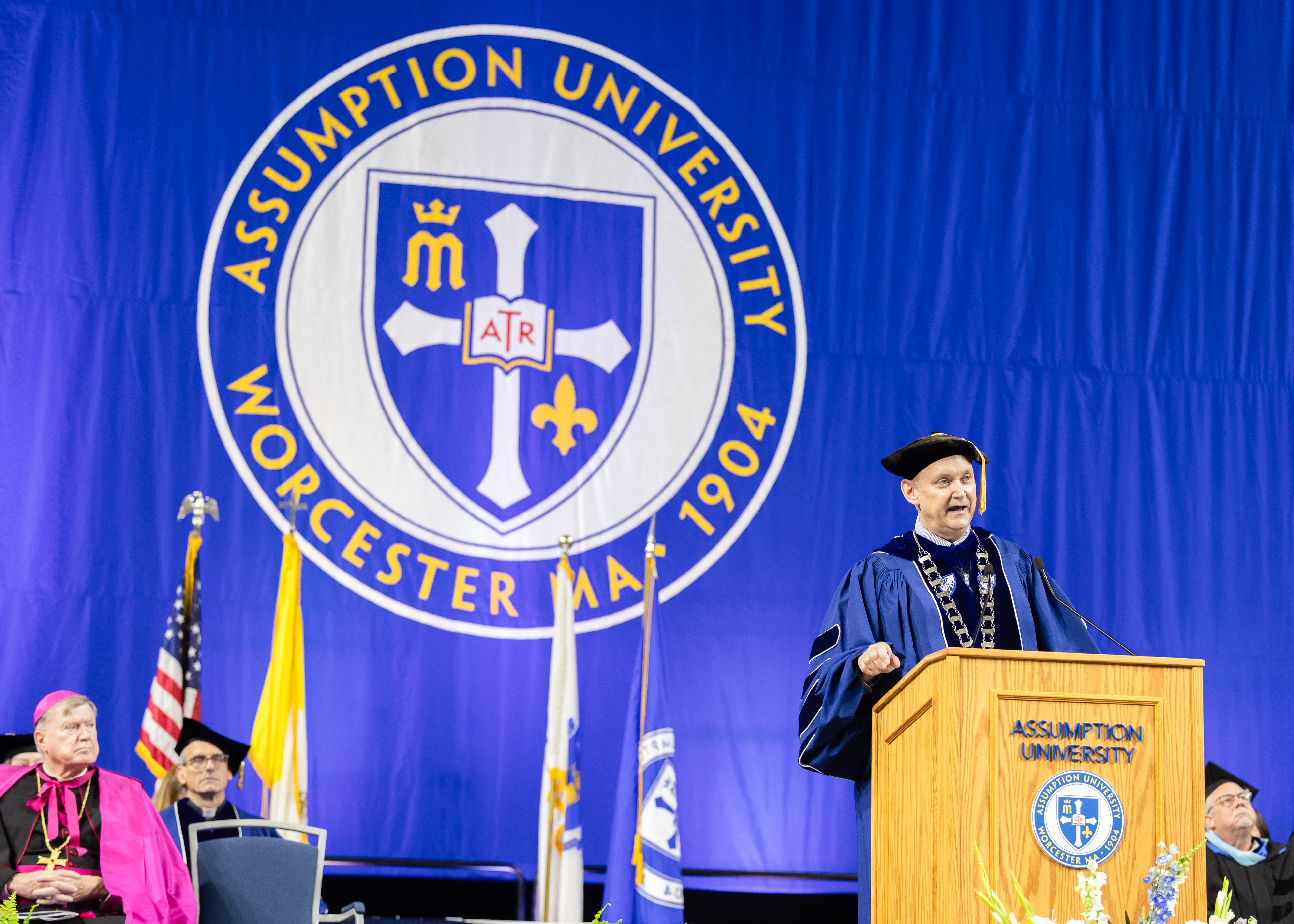 President Greg Weiner at the 2025 Undergraduate commencement ceremony