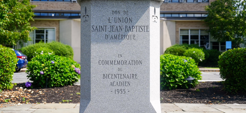 Statue of Mary outside La Maison that was donated to the French Institute.