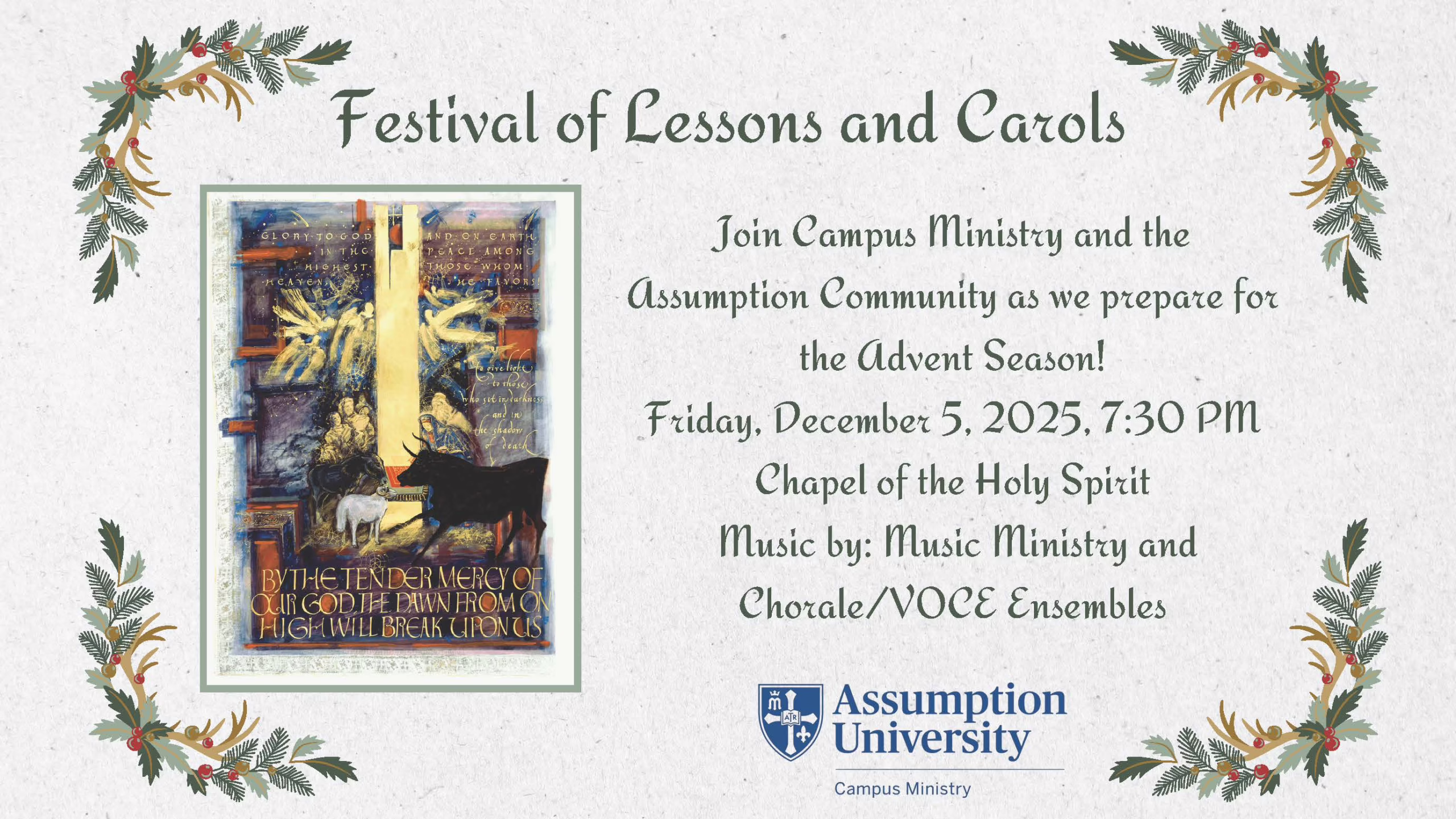 Graphic for Lessons and Carols